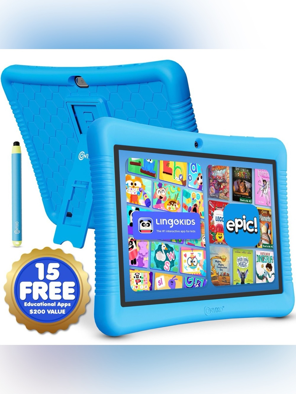 Android Tablet for Kids 3–10, 32GB, Parental Controls, Kid-Proof Case - Blue